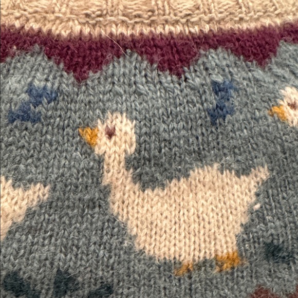 Charter Club cottagecore Cardigan with ducks 🦆 - Picture 7 of 9